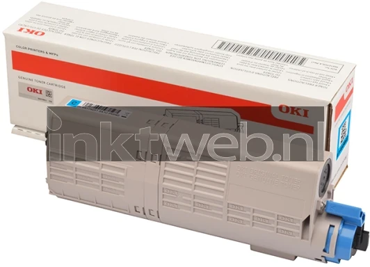Oki toner voor ES5432/5473 cyaan Combined box and product