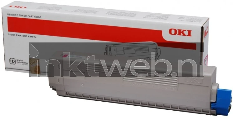 Oki toner voor ES9465 ES9475 magenta Combined box and product