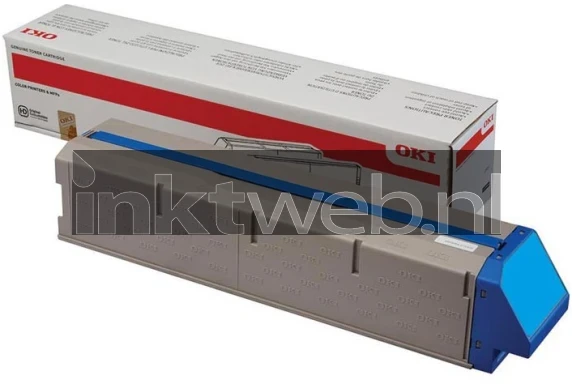 Oki 45536555 cyaan Combined box and product