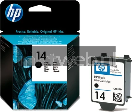 HP 14 Zwart Combined box and product
