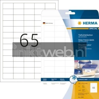 Herma Diepvriesetiketten 4388 wit 38,1x21,2 A4