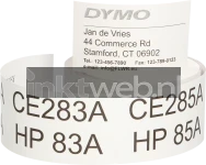 Huismerk Dymo Naambadge etiketten 89 mm x 51 mm  wit