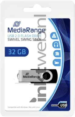 MediaRange USB-stick 32GB zwart