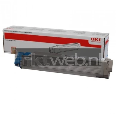 Oki C910 cyaan Combined box and product