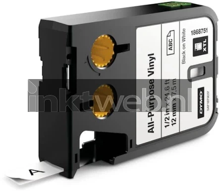 Dymo 1868751 zwart op wit breedte 12 mm