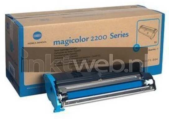 Konica Minolta MC2200 cyaan Combined box and product