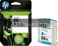HP 88 cyan Combined box and product