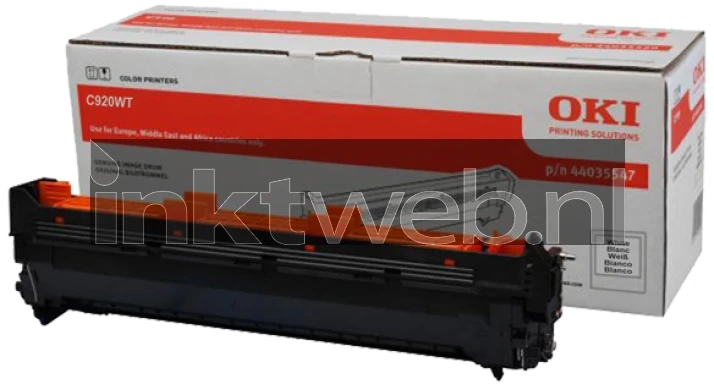 Oki C920WT wit Combined box and product