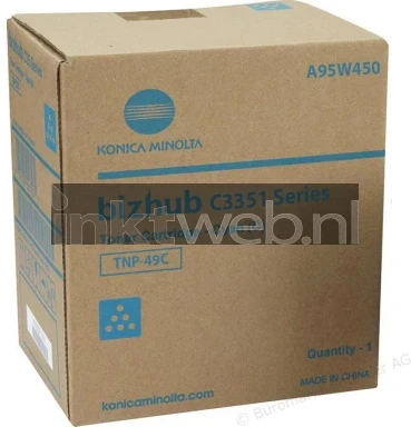 Konica Minolta TNP-49C cyaan Front box
