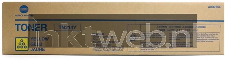 Konica Minolta TN214Y geel Front box