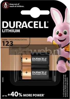 Duracell CR123 duo pack Front box