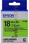 Epson LK-5GBF zwart op groen breedte 18 mm