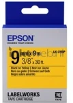 Epson LK-3YBP zwart op geel breedte 9 mm
