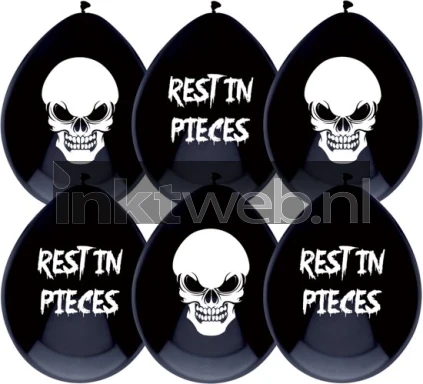 Boland ballonnen Halloween 6 stuks zwart Product only