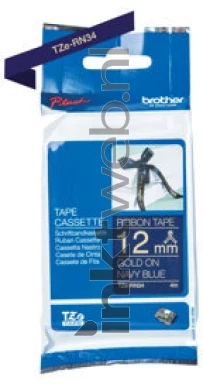Brother TZE-RN34 blauw Front box