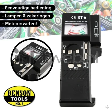 Benson Batterij, zekering en lamp tester 3-in-1