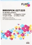 FLWR Brother LC-225-LC-227 zwart en kleur Front box