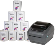 Zebra GK420D  + 10 x 102x210 labels wit  (Origineel)