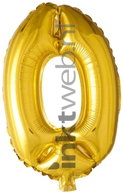 Haza Opblaas Cijfer 0, 40cm goud