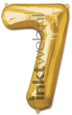 Haza Opblaas Cijfer 7, 92cm goud