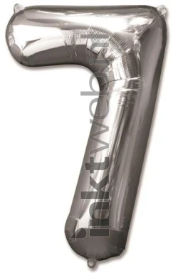 Haza Opblaas Cijfer 7, 92cm zilver