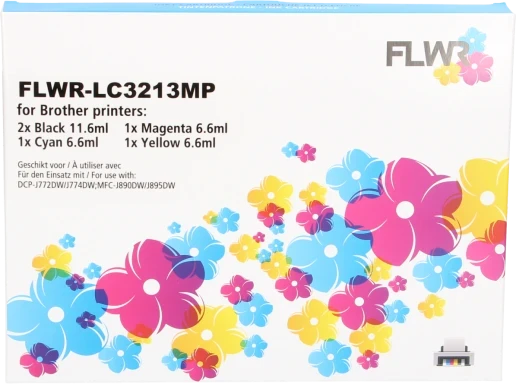 FLWR Brother LC-3211 Multipack zwart en kleur