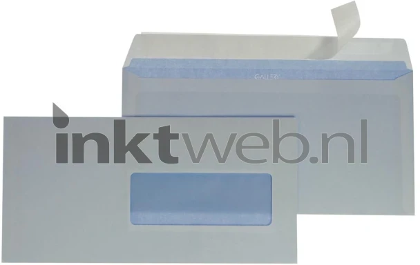 G&G enveloppen 114 x 229 mm, met venster rechts, stripsluiting wit Product only