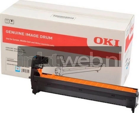 Oki C824 cyaan Combined box and product