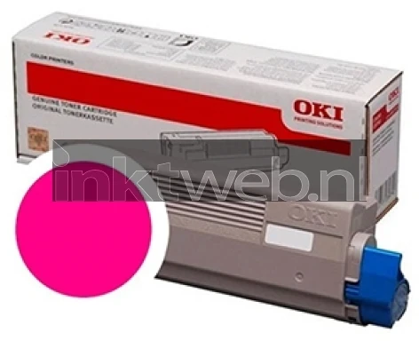 Oki C834 magenta Combined box and product