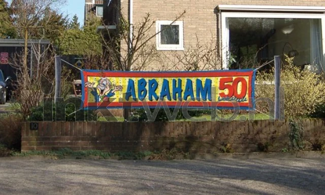 Folat 50 Jaar Abraham Spandoek Stripes, 40x180cm