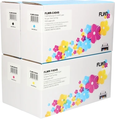 FLWR Samsung CLT-P404C Multipack zwart en kleur Front box