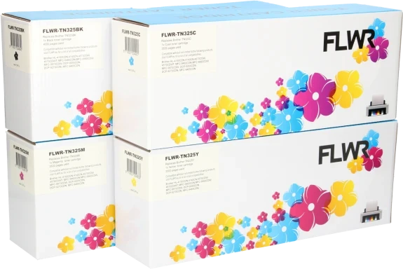 FLWR Brother TN-325 multipack zwart en kleur