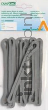 CampKing zak á 10 rubber ringen 130x5 x5 mm grijs