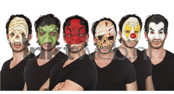 Boland Masker Halloween Latex 6 assorti
