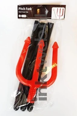 Folat Duivel drietand Halloween 3-delig 120cm zwart