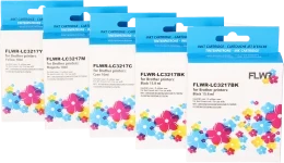 FLWR Brother LC-3217 Multipack zwart en kleur (Huismerk (compatible))