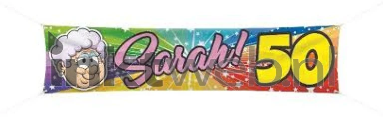 Folat 50 Jaar Sarah Spandoek, 40x180cm
