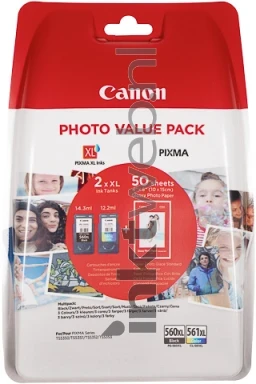 Canon PG-560 / CLI-561 XL multipack zwart en kleur Front box