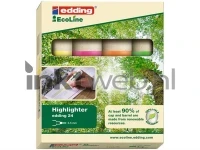 Edding 24 Eco markeerstiften 4 kleuren  (Origineel)