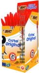 BIC Balpen Cristal medium 50-pack rood Combined box and product