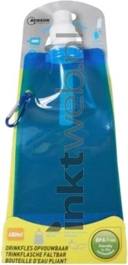 Benson Opvouwbare Waterfles 480ml blauw