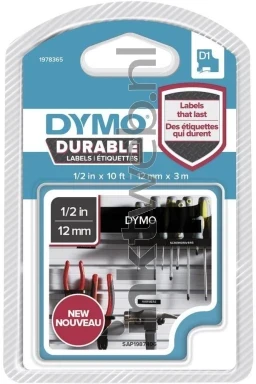 Dymo D1 1978365 vinyl tape wit Front box