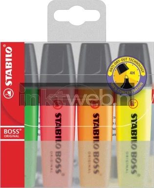 Stabilo markeerstift 4-Pack assorti kleur