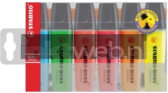 Stabilo Boss 6-Pack assorti kleur