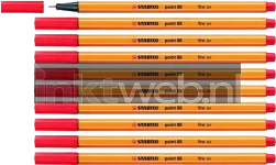 Stabilo point 88 fineliner 10-pack rood (Origineel)
