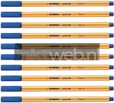 Stabilo point 88 fineliner 10-pack blauw (Origineel)