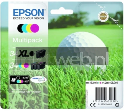 Epson 34XL / 34 zwart en kleur Front box