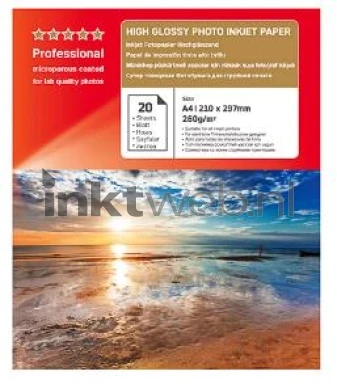 Agfa High Glossy Photo Inkjet Papier Hoogglans | A4 | 260 gr/m² 1 stuks