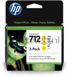 HP 712 3-pack geel (Origineel Hoge Capaciteit)