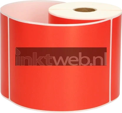 FLWR Zebra verzendetiketten 102 mm x 150 mm  rood